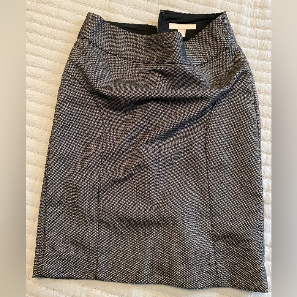 Banana Republic Black and White Tweed Skirt